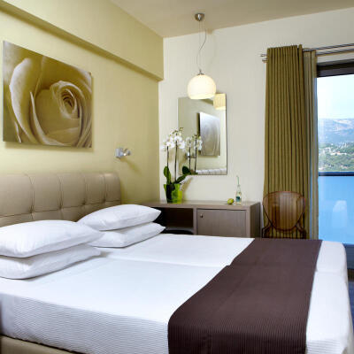 Double or twin hotel room in Argostoli with sea view 20m2